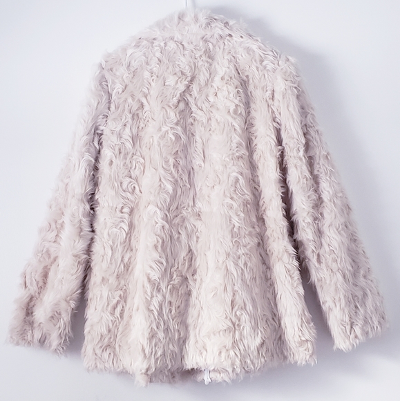 NWT Theory Clairene Jackson Ivory Faux Fur Jacket - Picture 4 of 8